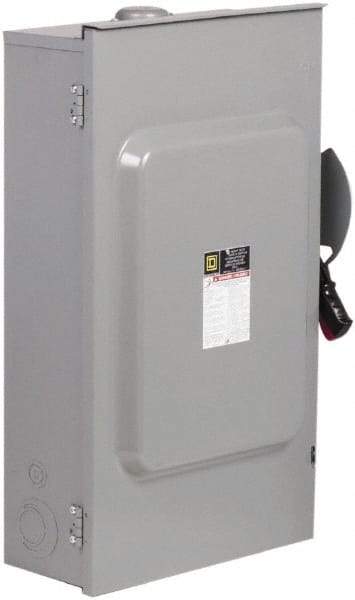 Square D - 200 Amp, 600 VAC/VDC, 3 Pole Nonfused Safety Switch - NEMA 3R, 50 hp at 600 VAC, 50 hp at 600 VDC (Single Phase), 150 hp at 600 VAC, 50 hp at 600 VDC (Triple Phase), 3PST Contact Form - A1 Tooling