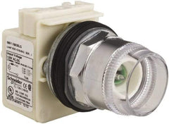 Schneider Electric - 1.18 Inch Mount Hole, Extended Straight, Pushbutton Switch Only - Round, Green Pushbutton, Illuminated, Momentary (MO), Weatherproof, Dust and Oil Resistant - A1 Tooling