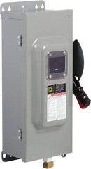 Square D - 100 Amp, 600 VAC/VDC, 3 Pole Fused Safety Switch - NEMA 12 & 3R, 30 hp at 480 VAC (Single Phase), 75 hp at 600 VAC, 50 hp at 600 VDC (Triple Phase) - A1 Tooling