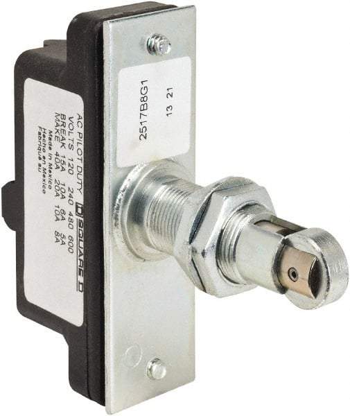 Square D - SPDT, NC/NO, 600 VAC, Screw Terminal, Roller Plunger Actuator, General Purpose Limit Switch - 1 NEMA Rating, IP20 IPR Rating, Panel Mount, 1-1/4 Lb. Operating Force - A1 Tooling