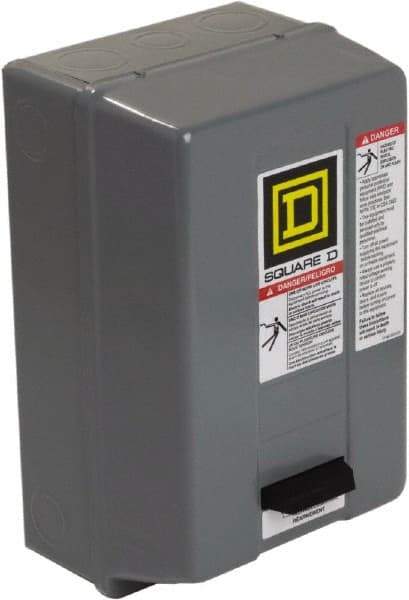 Square D - 220 Coil VAC at 50 Hz, 240 Coil VAC at 60 Hz, 18 Amp, Nonreversible Enclosed Enclosure NEMA Motor Starter - 2 hp at 1 Phase, 1 Enclosure Rating - A1 Tooling