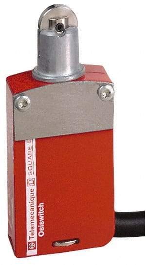 Telemecanique Sensors - NO/2NC Configuration, Multiple Amp Level, Metal Roller Plunger Safety Limit Switch - 5m Cable Length, 30mm Wide x 16mm Deep x 70mm High, IP66, IP67, IP68 Ingress Rating - A1 Tooling