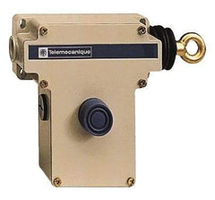 Telemecanique Sensors - 10 Amp, NO/NC Configuration, Right Hand Operation, Rope Operated Limit Switch - Pushbutton Reset, Rope Pull, No Pilot Light, 300 VAC - A1 Tooling