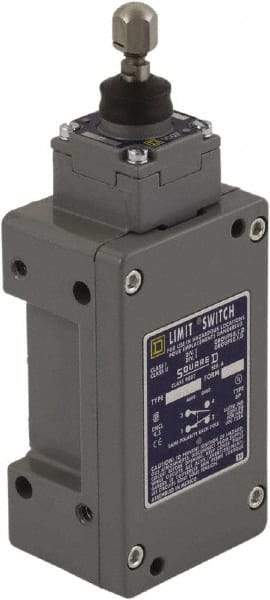 Square D - DPDT, 2NC/2NO, 600 Volt, Screw Terminal, Plunger Actuator, General Purpose Limit Switch - 1, 2, 4, 6, 12, 13, 6P NEMA Rating, IP67 IPR Rating - A1 Tooling