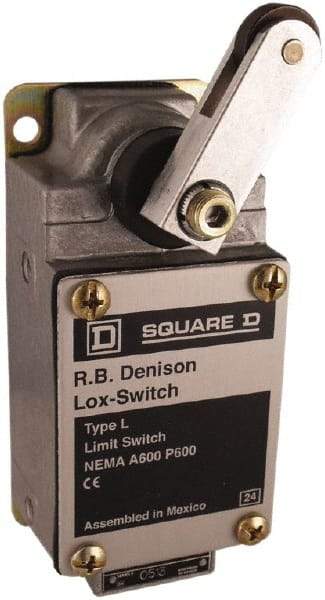 Square D - DPDT, NC/NO, 600 Volt, Screw Terminal, Rotary Spring Return Actuator, General Purpose Limit Switch - 1, 2, 4, 12, 13 NEMA Rating, IP67 IPR Rating - A1 Tooling