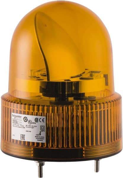 Schneider Electric - 12 VAC/VDC, 250 mAmp, Rotating Beacon LED Light - Surface Mounted, 6.61 Inch High, 120mm Diameter, 138 Flashes per min - A1 Tooling