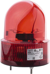 Schneider Electric - Red LED Flashing Rotating Mirror with Buzzer - 50 to 90 dB, Screw Mount, IP23, 24 VAC/VDC, 14 to 122°F - A1 Tooling