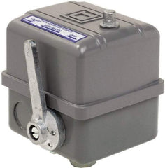 Square D - 1, 7, 9 and 3R NEMA Rated, 80 to 100 psi, Electromechanical Pressure and Level Switch - Adjustable Pressure, 575 VAC, L1-T1, L2-T2 Terminal, For Use with Square D Pumptrol - A1 Tooling