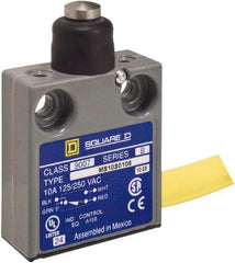 Square D - SPDT, NC/NO, 240 VAC, Prewired Terminal, Plunger Actuator, General Purpose Limit Switch - 1, 2, 4, 6, 6P NEMA Rating, IP67 IPR Rating, 80 Ounce Operating Force - A1 Tooling