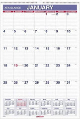 AT-A-GLANCE - 12 Sheet, 5-1/2 x 8-1/2", Wall Calendar - White - A1 Tooling