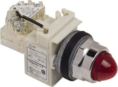 Schneider Electric - 120 VAC Red Lens Indicating Light - Screw Clamp Connector - A1 Tooling