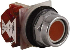 Schneider Electric - 30mm Mount Hole, Extended Straight, Pushbutton Switch with Contact Block - Red Pushbutton, Momentary (MO) - A1 Tooling