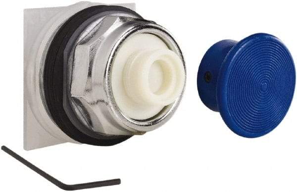 Schneider Electric - Flush Pushbutton Switch Operator - Blue, Round Button, Nonilluminated - A1 Tooling