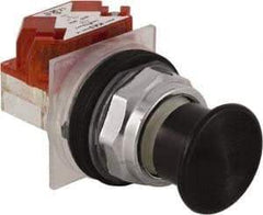 Schneider Electric - 30mm Mount Hole, Extended Straight, Pushbutton Switch with Contact Block - Black Pushbutton, Momentary (MO) - A1 Tooling