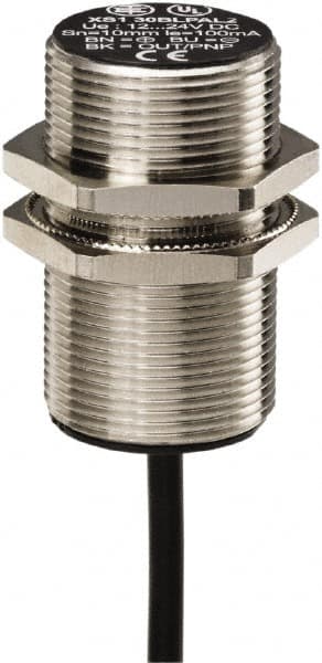 Telemecanique Sensors - NPN, 10mm Detection, Cylinder, Inductive Proximity Sensor - 3 Wires, IP67, 12 to 24 VDC, M30x1.5 Thread, 52mm Long - A1 Tooling