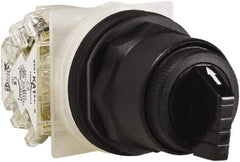 Schneider Electric - 1.18 Inch Mount Hole, 3 Position, Knob and Pushbutton Operated, Selector Switch - Black, Maintained (MA), Anticorrosive, Weatherproof, Dust and Oil Resistant - A1 Tooling