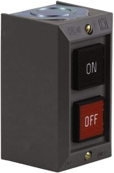 Schneider Electric - 2 Operator, Projecting Pushbutton Control Station - Off, On (Legend), Momentary Switch, NO/NC Contact, NEMA 1 - A1 Tooling