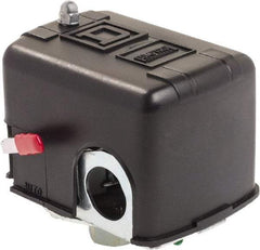 Square D - 1 NEMA Rated, DPST, 70 to 150 psig, Air Compressor Pressure and Level Switch - Fixed Pressure, 575 VAC, 1/4 Inch NPSF Connector, Screw Terminal, For Use with Electrically Driven Air Compressors - A1 Tooling