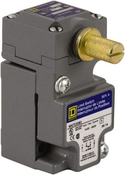 Square D - SPDT, NC/NO, 600 Volt Screw Terminal, Rotary Head Actuator, General Purpose Limit Switch - 1, 2, 4, 6, 12, 13, 6P NEMA Rating, IP67 IPR Rating - A1 Tooling