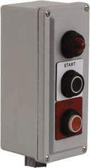 Square D - 3 Operator, Pushbutton Control Station - Start-Stop (Legend), Momentary Switch, NO/2NC Contact, NEMA 1, 13, 3, 4 - A1 Tooling