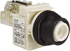 Schneider Electric - 220-240 V Incandescent Press-to-Test Indicating Light - Round Lens, Screw Clamp Connector, 54mm OAL x 42mm Wide, Vibration Resistant - A1 Tooling