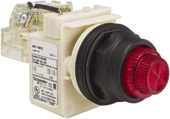 Schneider Electric - 24 V, 28 V Red Lens Press-to-Test Indicating Light - Round Lens, Screw Clamp Connector, Corrosion Resistant, Dust Resistant, Oil Resistant - A1 Tooling