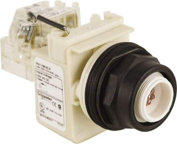 Schneider Electric - 120 V LED Press-to-Test Indicating Light - Round Lens, Screw Clamp Connector, Corrosion Resistant, Dust Resistant, Oil Resistant - A1 Tooling