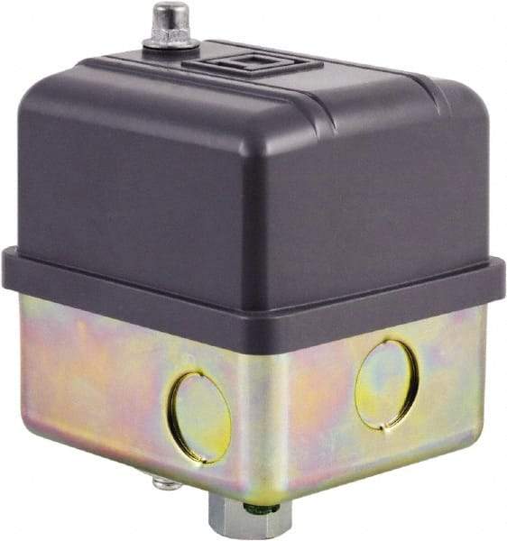 Square D - 1, 7, 9 and 3R NEMA Rated, 20 to 40 psi, Electromechanical Pressure and Level Switch - Adjustable Pressure, 575 VAC, L1-T1, L2-T2 Terminal, For Use with Square D Pumptrol - A1 Tooling