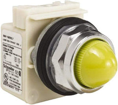 Schneider Electric - 120 V Yellow Lens LED Indicating Light - Screw Clamp Connector - A1 Tooling