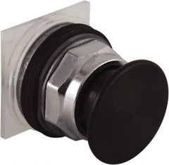 Schneider Electric - 30mm Mount Hole, Extended Mushroom Head, Pushbutton Switch Only - Round, Black Pushbutton, Nonilluminated, Momentary (MO) - A1 Tooling