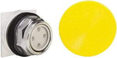 Schneider Electric - 1.18 Inch Mount Hole, Extended Straight, Pushbutton Switch Only - Round, Yellow Pushbutton, Momentary (MO), Weatherproof, Dust and Oil Resistant - A1 Tooling