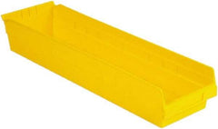 LEWISBins+ - 23-5/8" Deep, Yellow Hopper Shelf Bin - 4" High x 6-5/8" Wide x 23-5/8" Long - A1 Tooling