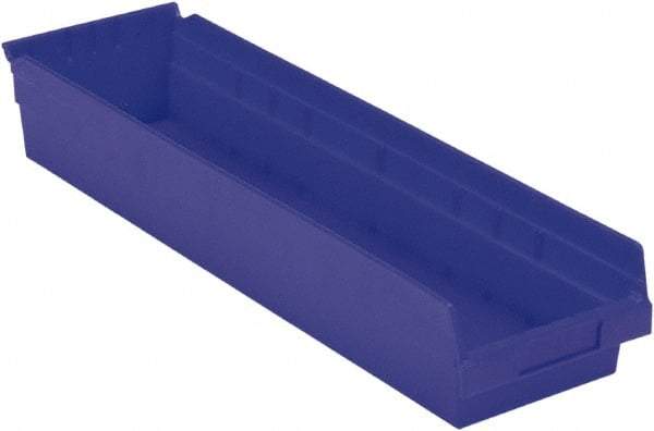 LEWISBins+ - 23-5/8" Deep, Blue Hopper Shelf Bin - 4" High x 6-5/8" Wide x 23-5/8" Long - A1 Tooling