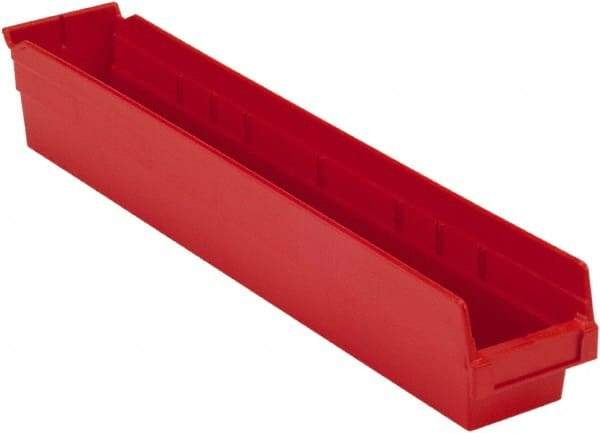 LEWISBins+ - 23-5/8" Deep, Red Hopper Shelf Bin - 4" High x 4-1/8" Wide x 23-5/8" Long - A1 Tooling