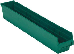 LEWISBins+ - 23-5/8" Deep, Green Hopper Shelf Bin - 4" High x 4-1/8" Wide x 23-5/8" Long - A1 Tooling