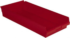 LEWISBins+ - 23-5/8" Deep, Red Hopper Shelf Bin - 4" High x 11-1/8" Wide x 23-5/8" Long - A1 Tooling