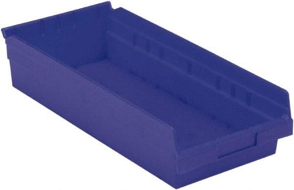 LEWISBins+ - 17-7/8" Deep, Blue Hopper Shelf Bin - 4" High x 8-3/8" Wide x 17-7/8" Long - A1 Tooling