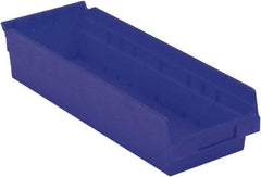 LEWISBins+ - 17-7/8" Deep, Blue Hopper Shelf Bin - 4" High x 6-5/8" Wide x 17-7/8" Long - A1 Tooling