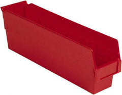 LEWISBins+ - 17-7/8" Deep, Red Hopper Shelf Bin - 6" High x 4-1/8" Wide x 17-7/8" Long - A1 Tooling