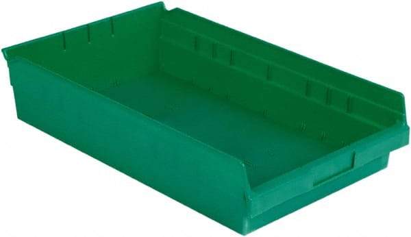 LEWISBins+ - 17-7/8" Deep, Green Hopper Shelf Bin - 4" High x 11-1/8" Wide x 17-7/8" Long - A1 Tooling