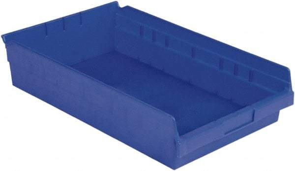 LEWISBins+ - 17-7/8" Deep, Blue Hopper Shelf Bin - 4" High x 11-1/8" Wide x 17-7/8" Long - A1 Tooling