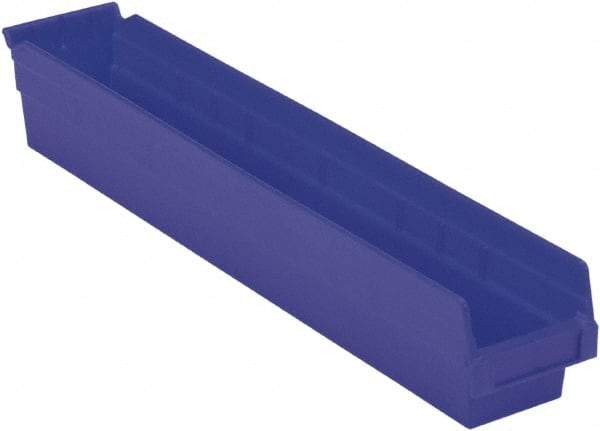 LEWISBins+ - 23-5/8" Deep, Blue Hopper Shelf Bin - 4" High x 4-1/8" Wide x 23-5/8" Long - A1 Tooling