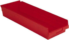 LEWISBins+ - 23-5/8" Deep, Red Hopper Shelf Bin - 4" High x 8-3/8" Wide x 23-5/8" Long - A1 Tooling