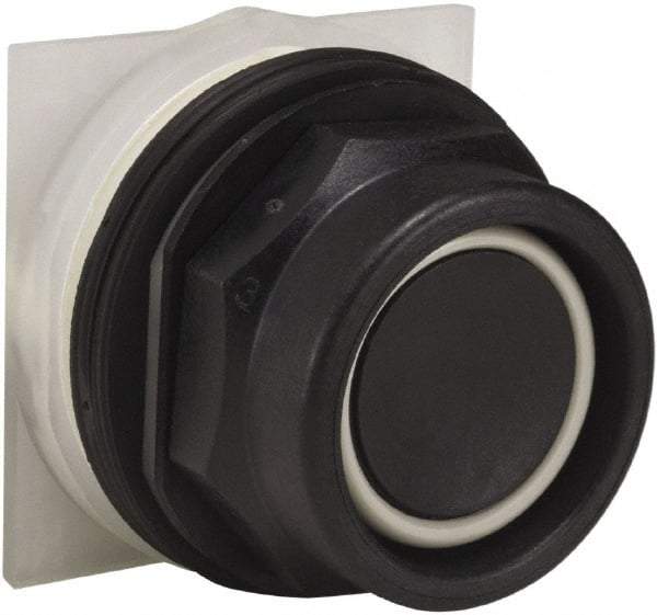 Schneider Electric - 30mm Mount Hole, Extended Straight, Pushbutton Switch Only - Black Pushbutton, Momentary (MO) - A1 Tooling