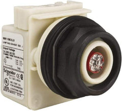 Schneider Electric - 28 V Red Lens LED Pilot Light - Round Lens, Screw Clamp Connector, 54mm OAL x 42mm Wide, Vibration Resistant - A1 Tooling