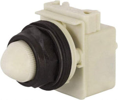 Schneider Electric - 110 VAC at 50/60 Hz via Transformer, 120 VAC at 50/60 Hz via Transformer White Lens Indicating Light - Round Lens, Screw Clamp Connector, Corrosion Resistant, Dust Resistant, Oil Resistant - A1 Tooling