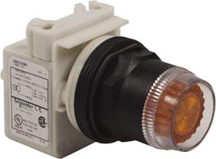 Schneider Electric - 30mm Mount Hole, Extended Straight, Pushbutton Switch Only - Amber Pushbutton, Momentary (MO) - A1 Tooling