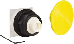 Schneider Electric - 30mm Mount Hole, Extended Mushroom Head, Pushbutton Switch Only - Round, Yellow Pushbutton, Momentary (MO) - A1 Tooling