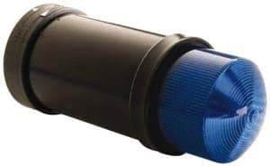 Schneider Electric - 24 VAC/VDC, 4X NEMA Rated, Strobe Tube, Blue, Flashing Light - 60 Flashes per min, 70mm Pipe/Pendant, 70mm Diameter, 157mm High, IP65, IP66 Ingress Rating - A1 Tooling