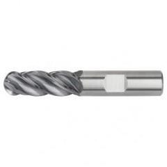 1/2x1/2x1x3 Ball Nose 4FL Carbide End Mill-Weldon Shank-AlTiN - A1 Tooling